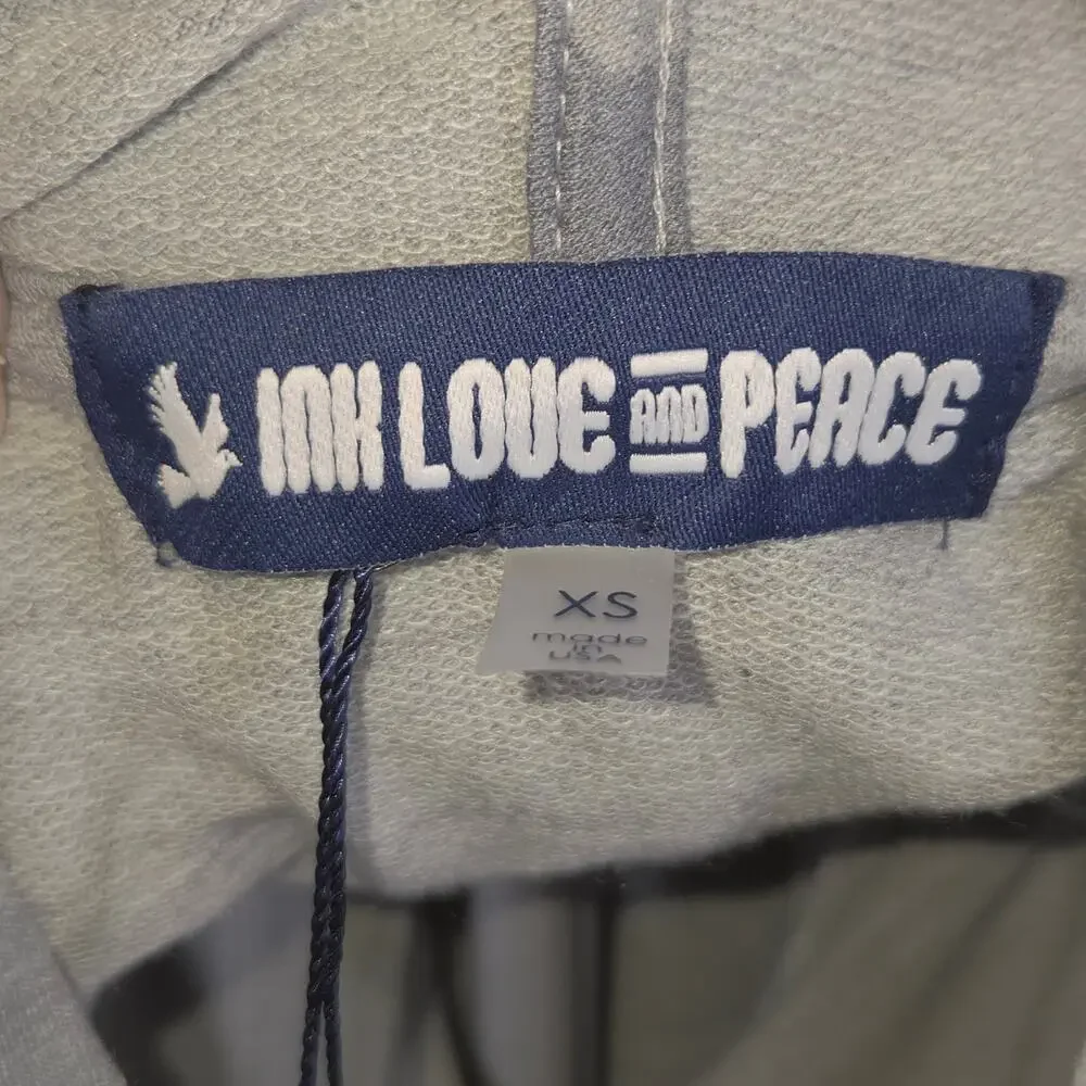Ink Love and‎ Peace Camo Hoodie Tank XS Sleeveless Hooded Top USA gym layering